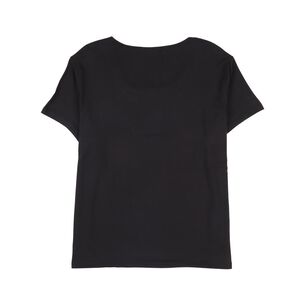 Polera Lisa Con Cierre Manga Corta Cuello Redondo Mujer Lesage