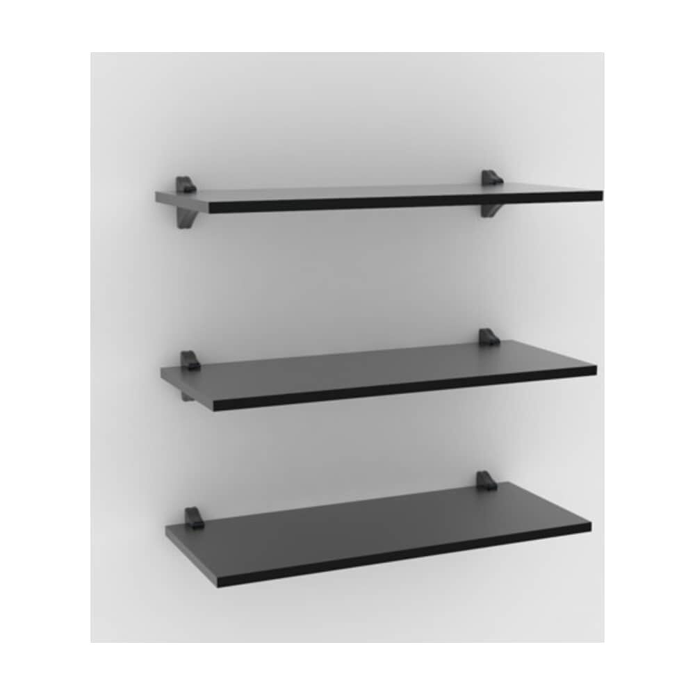 Set 1 Repisa + 2 Soportes Mdp Negro 60x25cm Brasforma image number 2.0