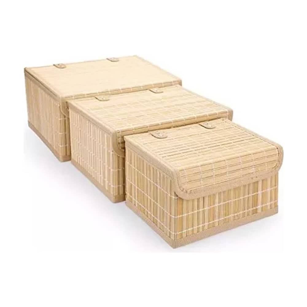 Set 3 Cajas De Bambu Organizadora Multifuncional image number 3.0