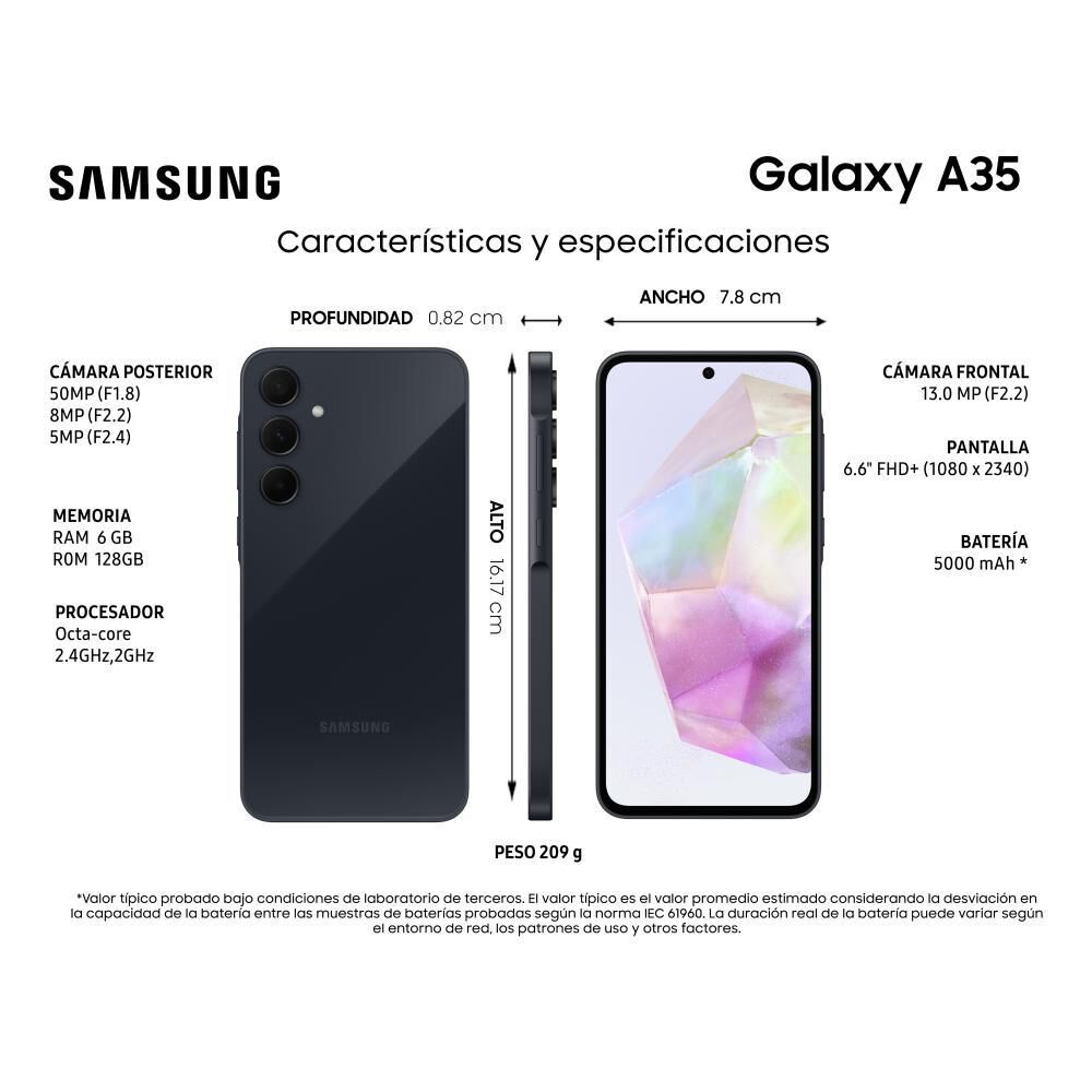 Smartphone Samsung Galaxy A35 / 5G / 128 GB / Liberado image number 9.0