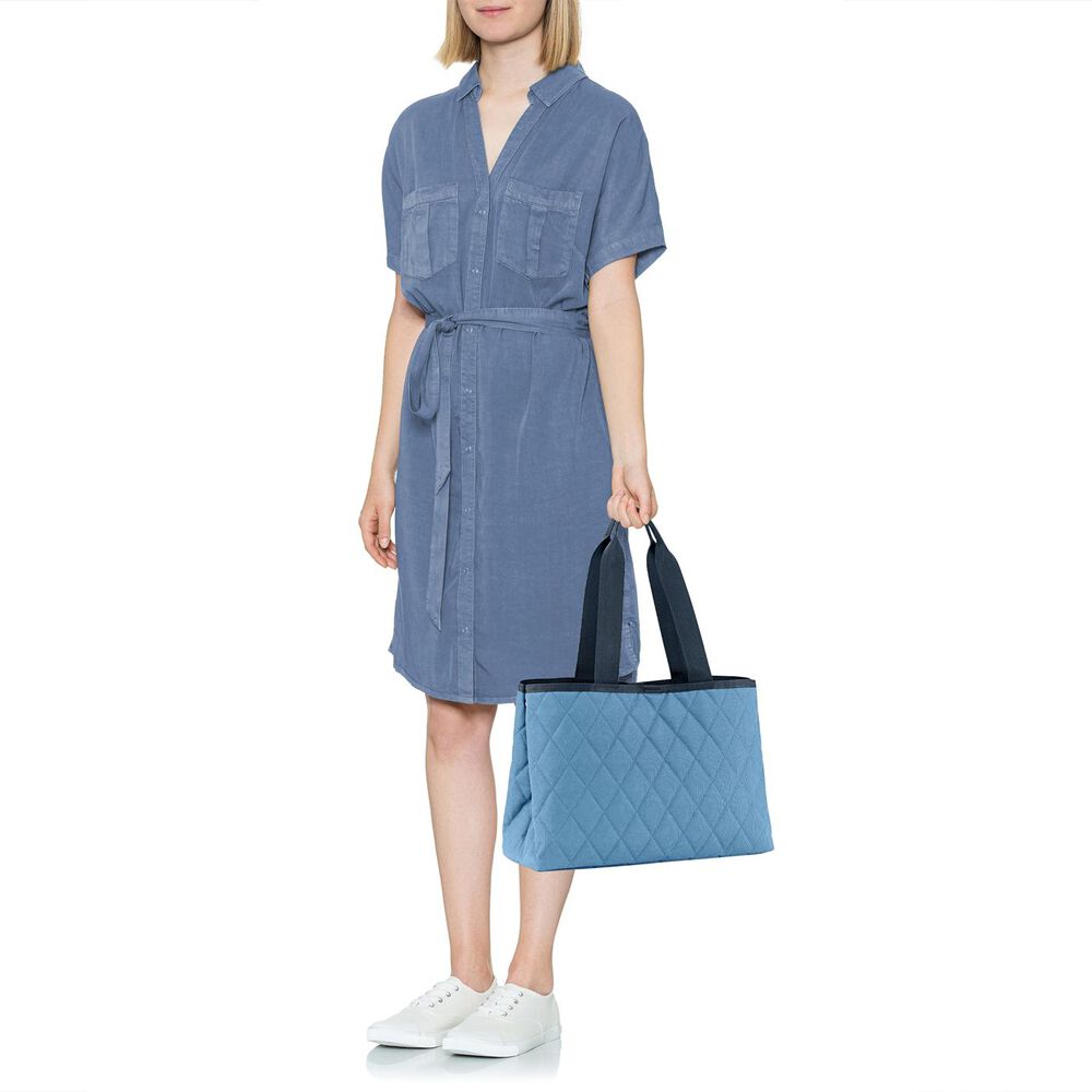 Cartera Shopper L Rhombus - Blue image number 4.0
