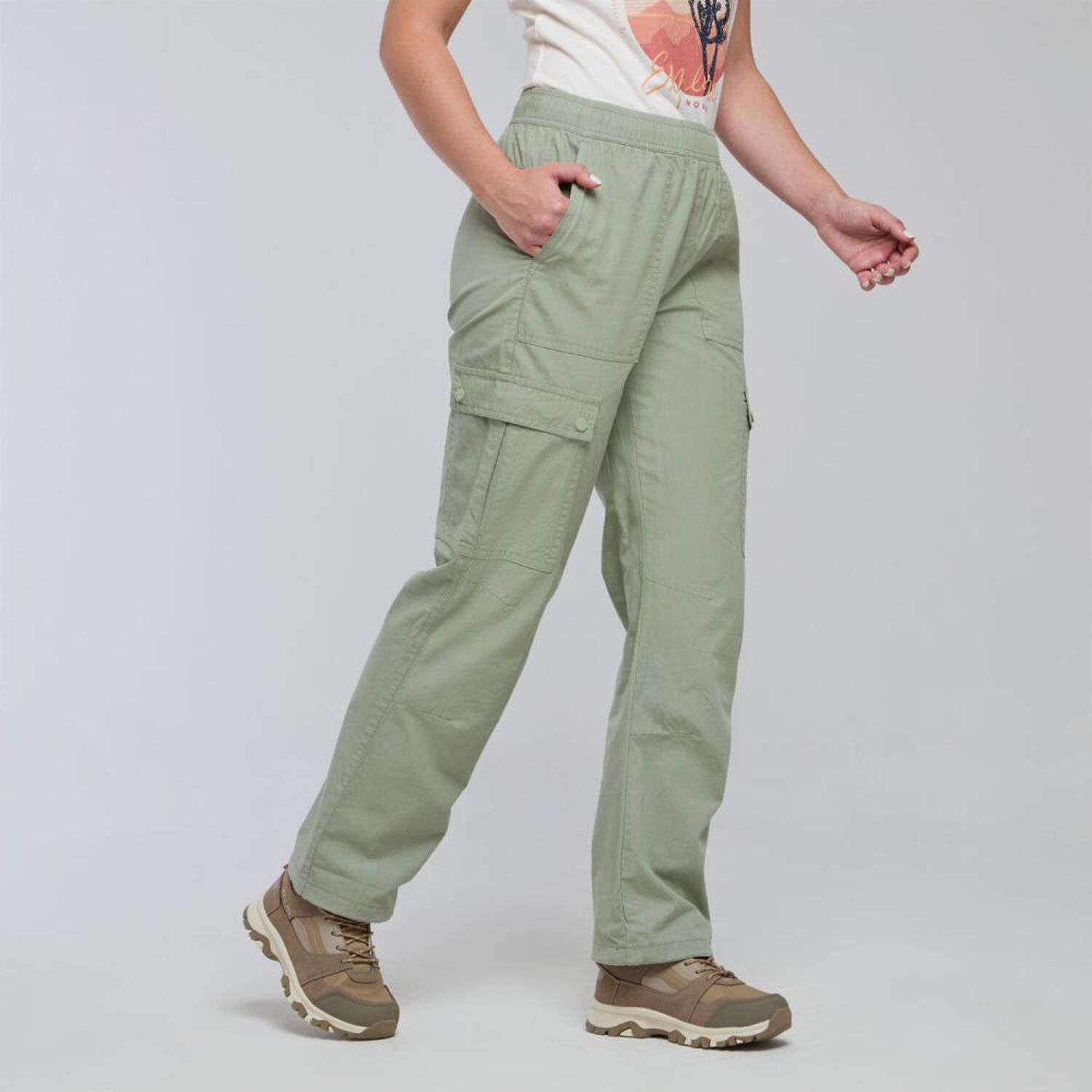 Pantal&oacute;n De Buzo Deportivo Tiro Alto Regular Mujer Wetland image number 2.0
