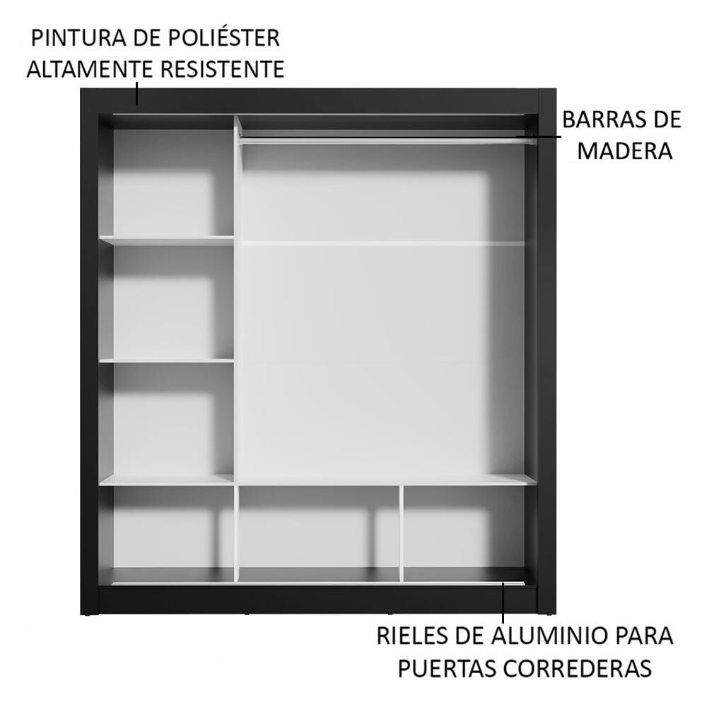 Cl&oacute;set Vekkahome Monaco / 3 Puertas image number 6.0