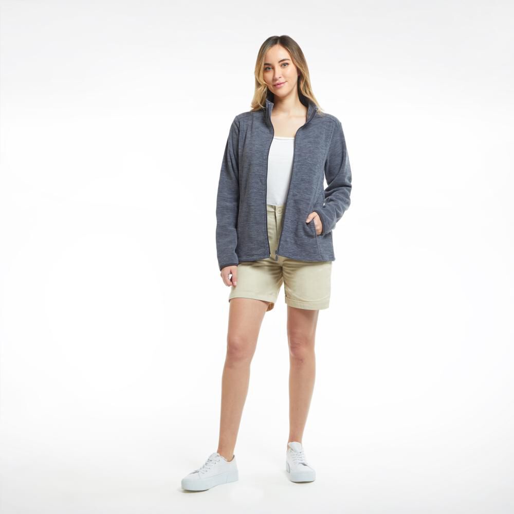 Poler&oacute;n B&aacute;sico Melange Cuello Redondo Mujer Geeps image number 1.0