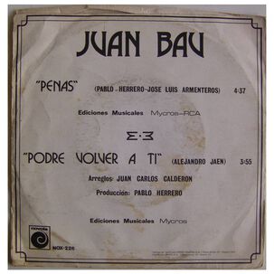 Juan Bau - Penas | 7" Single Vinilo Usado