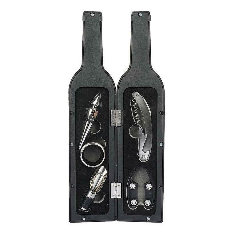 Set Vino Sacacorchos Accesorios Elegantes Botella Negra image number 1.0