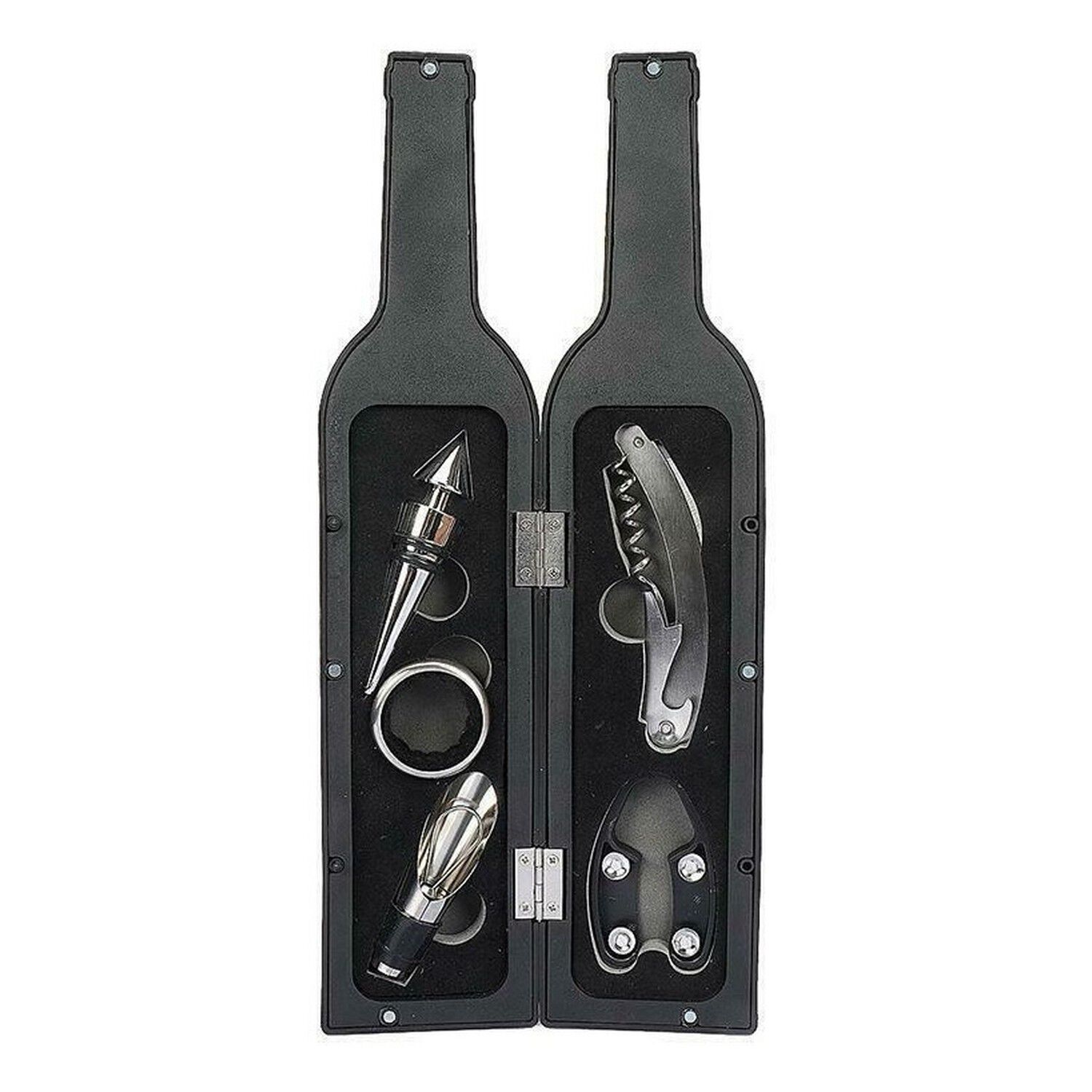 Set Vino Sacacorchos Accesorios Elegantes Botella Negra image number 1.0