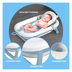 Ba&ntilde;era Plegable Multifuncional Azul