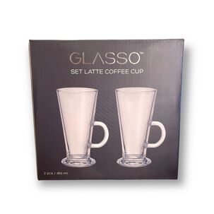 Set 2 Vasos Latte Para Café Glasso 450ml
