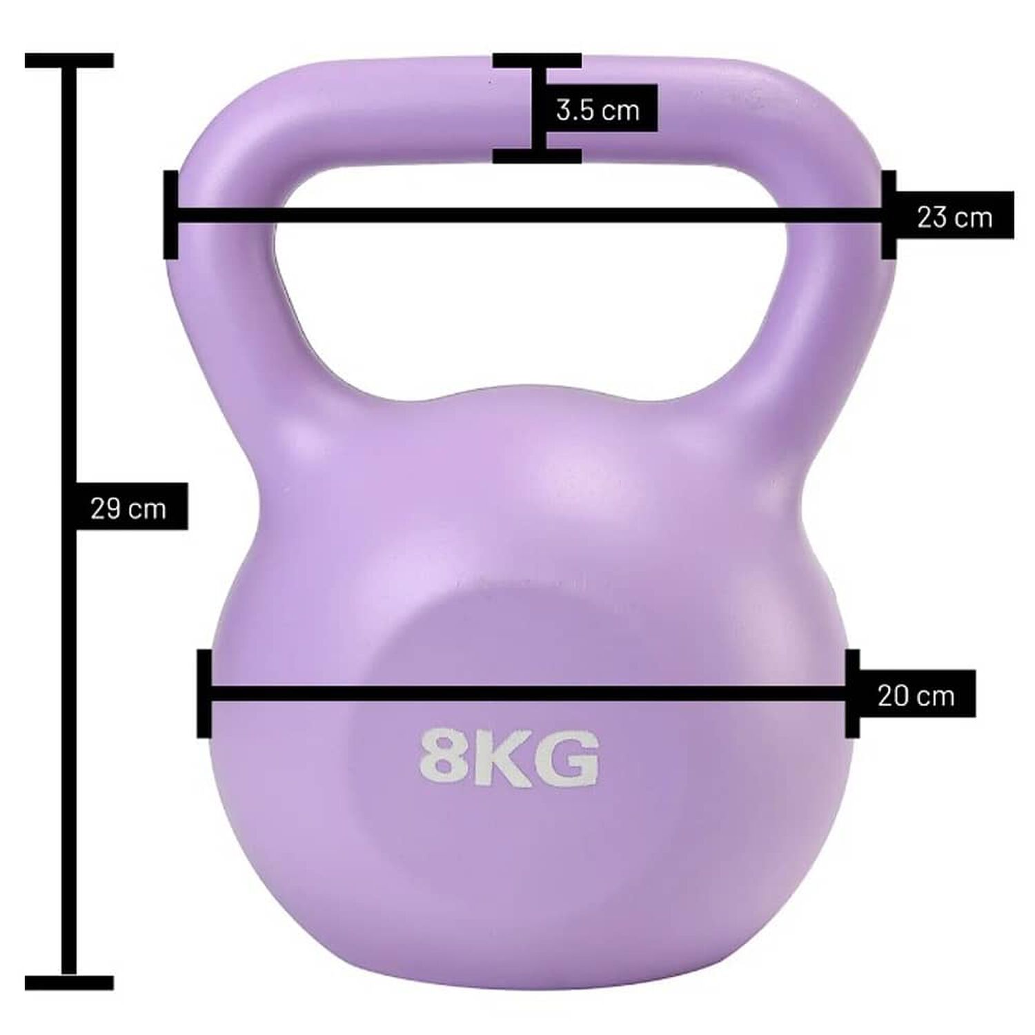 Pesa Rusa Kettlebell 8kg Entrenamiento Fitness Crossfit Lila image number 1.0