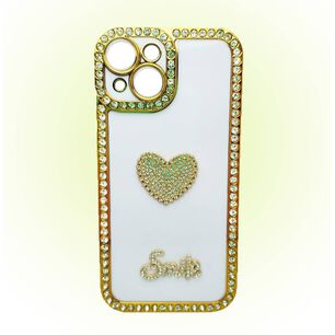 Carcasa Gel Beillo Para Iphone 15 - Protector Blanco Diamante