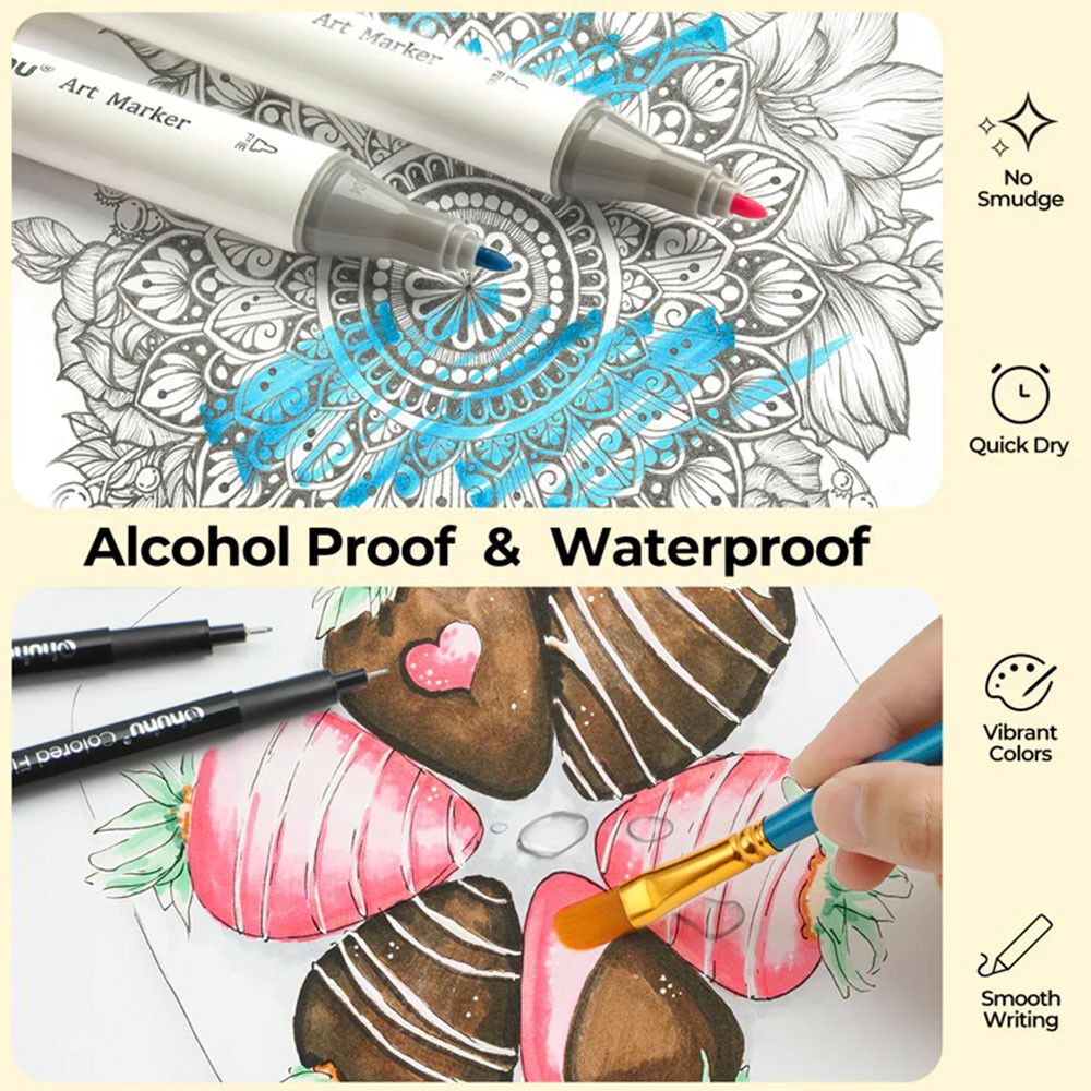 Ohuhu Hana Highway Fineliner Bol&iacute;grafos De Dibujo De 18 image number 4.0