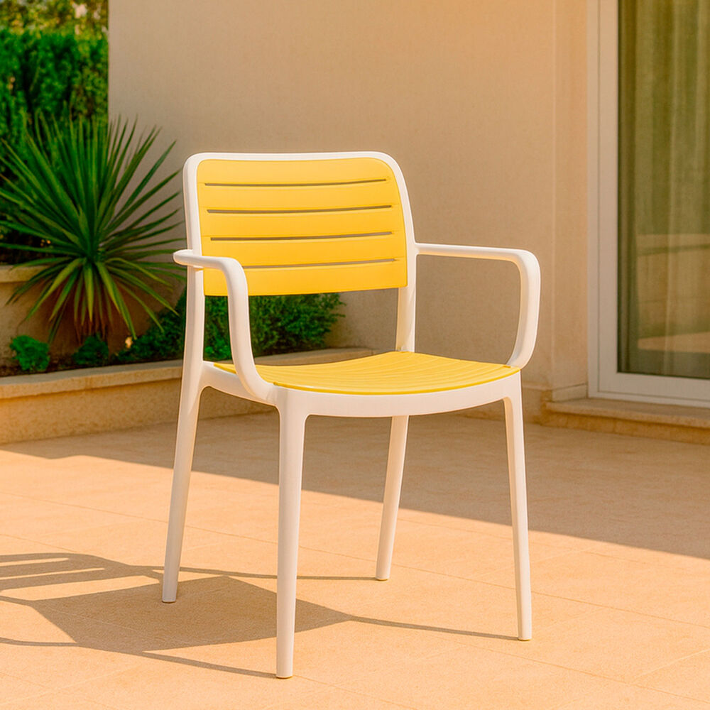 Silla Terraza Plástica Sahara Blanca image number 1.0