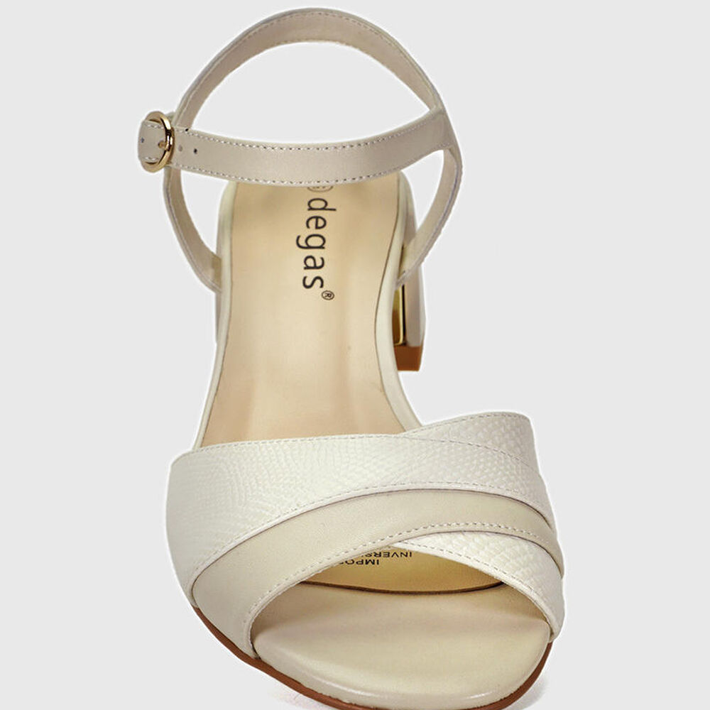 Sandalia Cuero Maur Crema image number 3.0