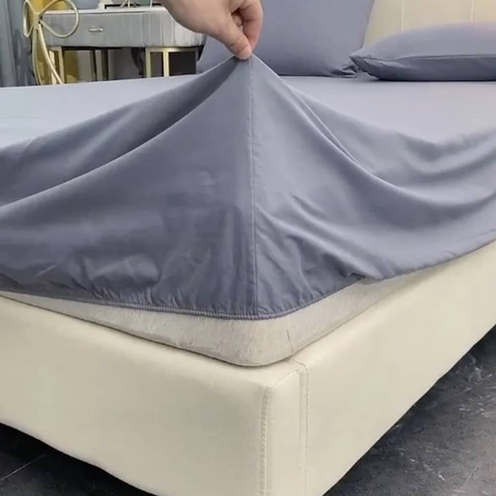 Juego De S&aacute;banas 144 Hilos 1 Plaza - Negro image number 1.0