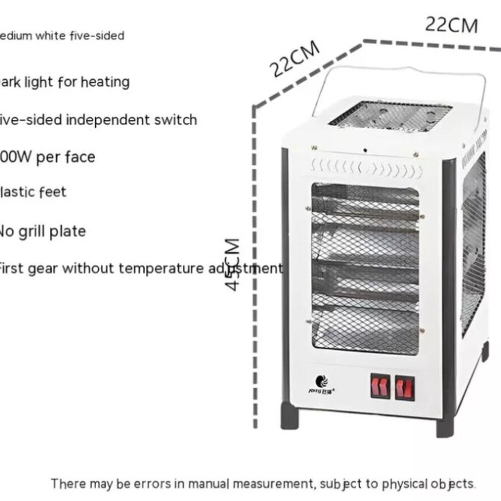 Calefactor Electrico Hogar Cuarzo 5 Caras Infrarrojo 2200w image number 3.0