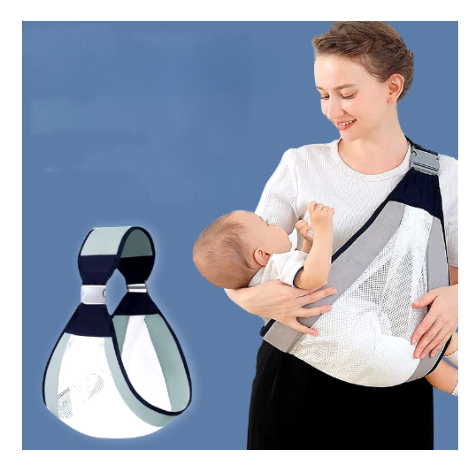 Porta Beb&eacute; Ergon&oacute;mico Bolsa De Apoyo Baby Sling Lactancia image number 2.0