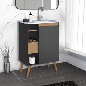 Vanitorio Vekkahome L&oacute;tus 60 Dark / 1 Puerta