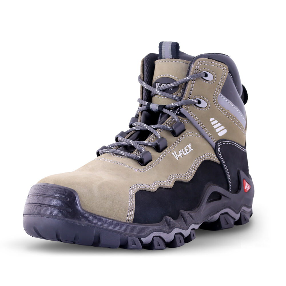 Botín V17 Nobuck Beige/negro Vflex image number 1.0