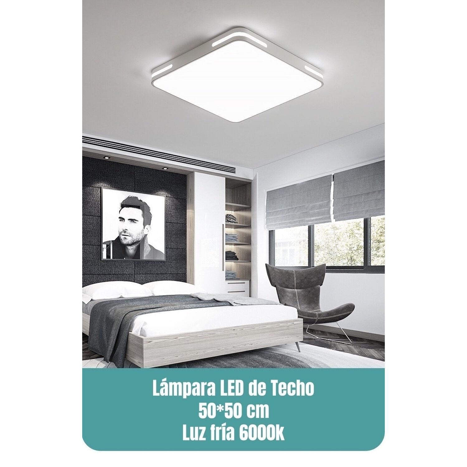 L&aacute;mpara De Techo Led 50x50cm 36w By Lubabycas image number 1.0