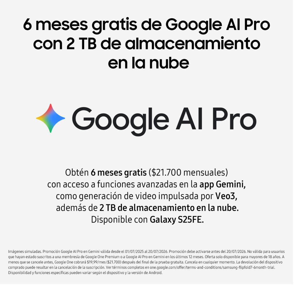 Smartphone Samsung Galaxy S25 FE / 5G / 256 GB / Celeste / Liberado image number 4.0