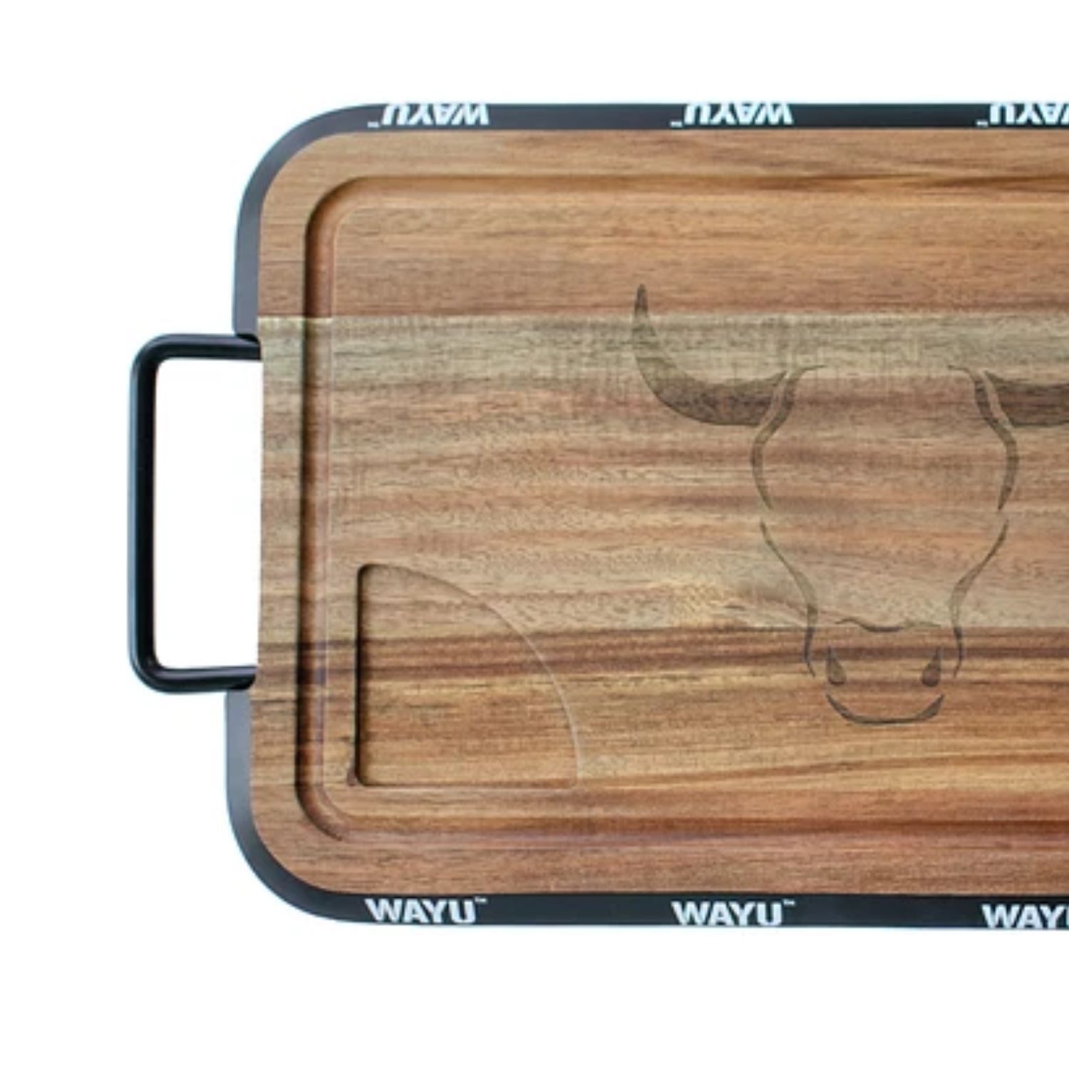 Tabla Wayu Madera Acacia 40cm Con Mangos Acero Cocina image number 2.0