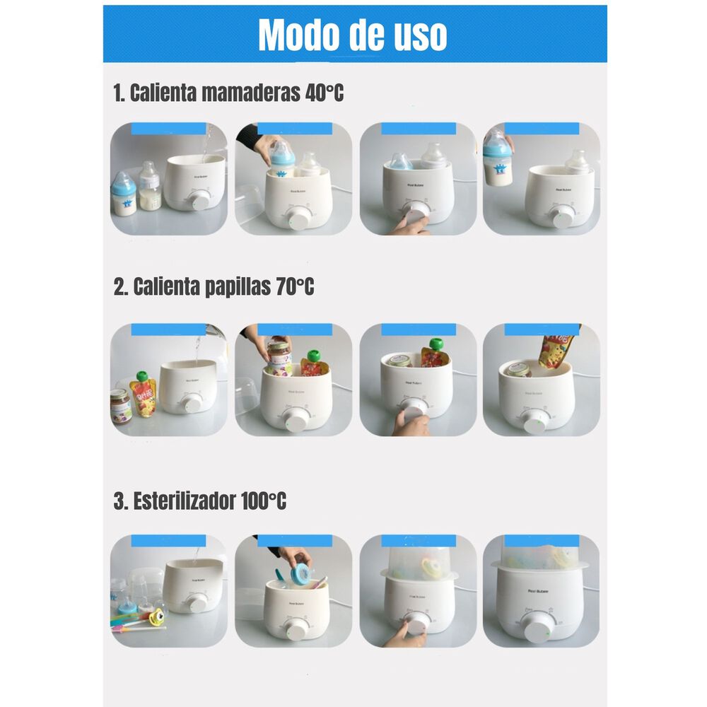 Calentador De Mamaderas Doble 3 En 1 By Lubabycas image number 2.0