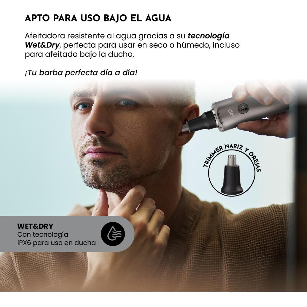 Máquina De Afeitar Siegen SG-7220 3 en 1 Uso Húmedo/Seco, 4D + Accesorios image number 3.0