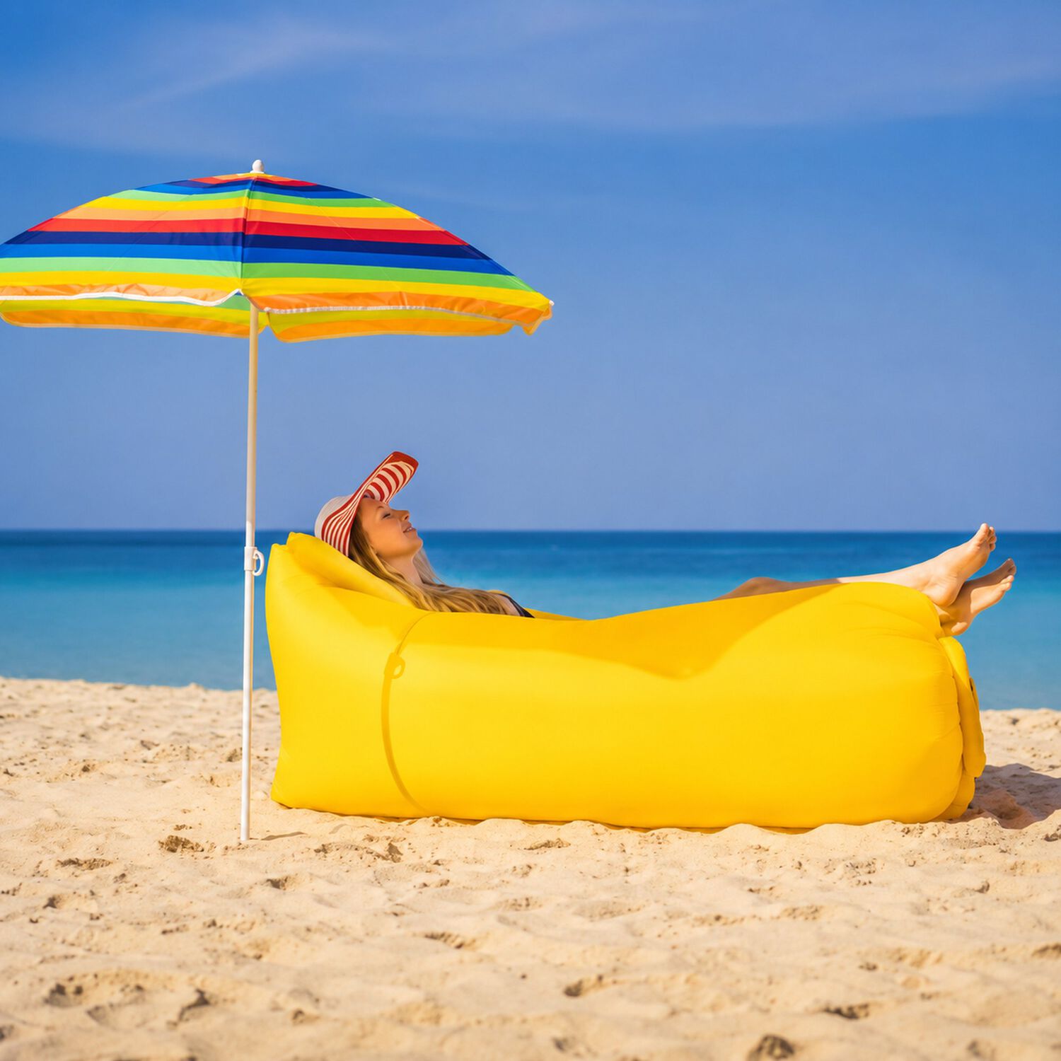 Sof&aacute; Sill&oacute;n Inflable Tumbona Coj&iacute;n Banano Camping Aire Playa image number 31.0
