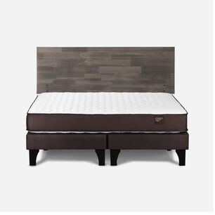 Cama Europea Rosen Ergo T / 2 Plazas / Base Dividida + Respaldo Tabor Grafito