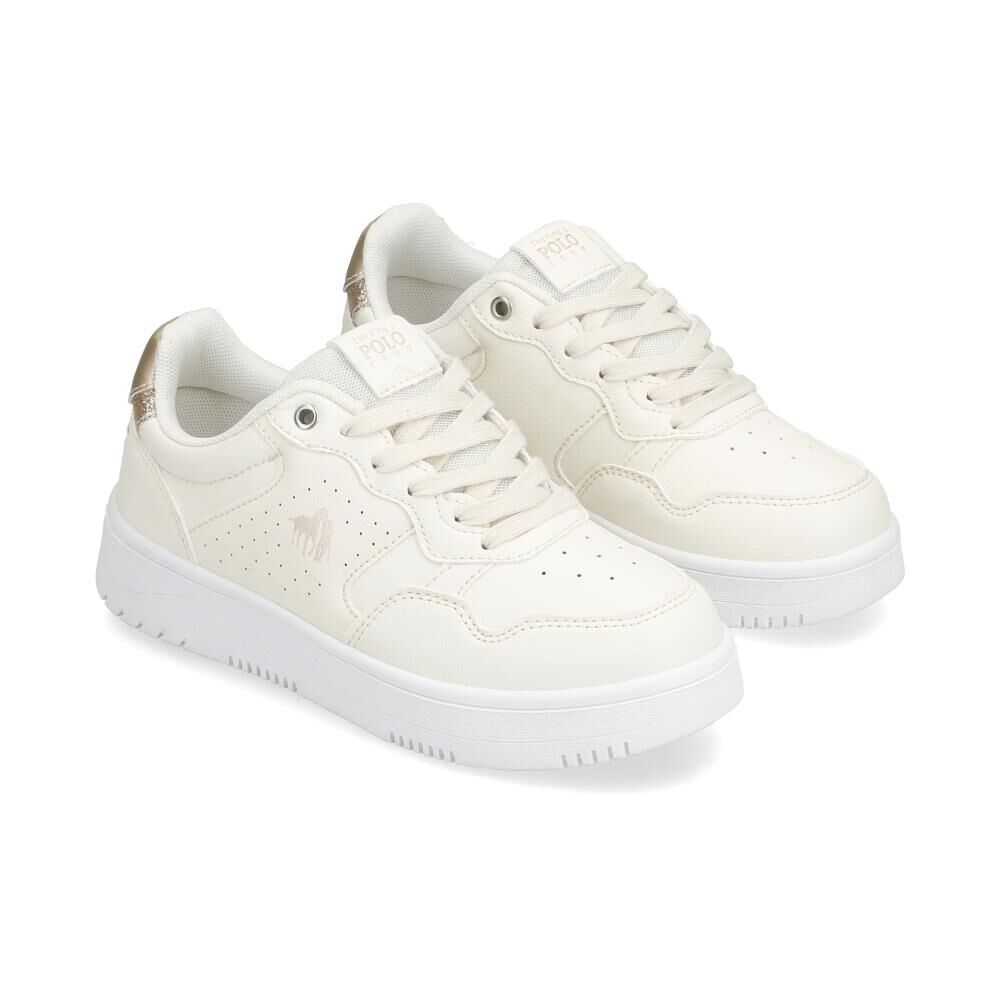 Zapatilla Infantil Niña The King's Polo Club Beige image number 1.0