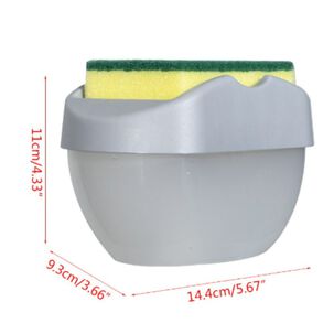 Dispensador De Jabon Verde Agua Con Esponja
