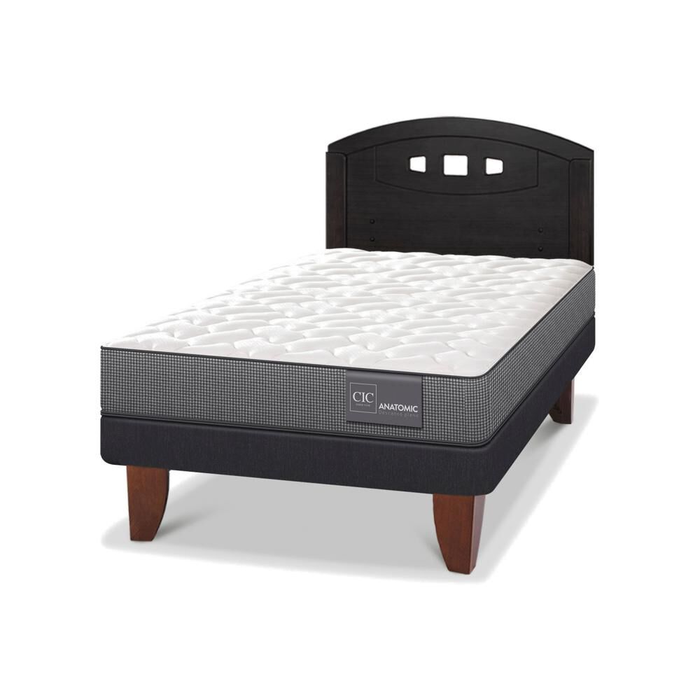 Cama Europea Cic Anatomic / 1.5 Plazas / Base Normal + Respaldo image number 3.0