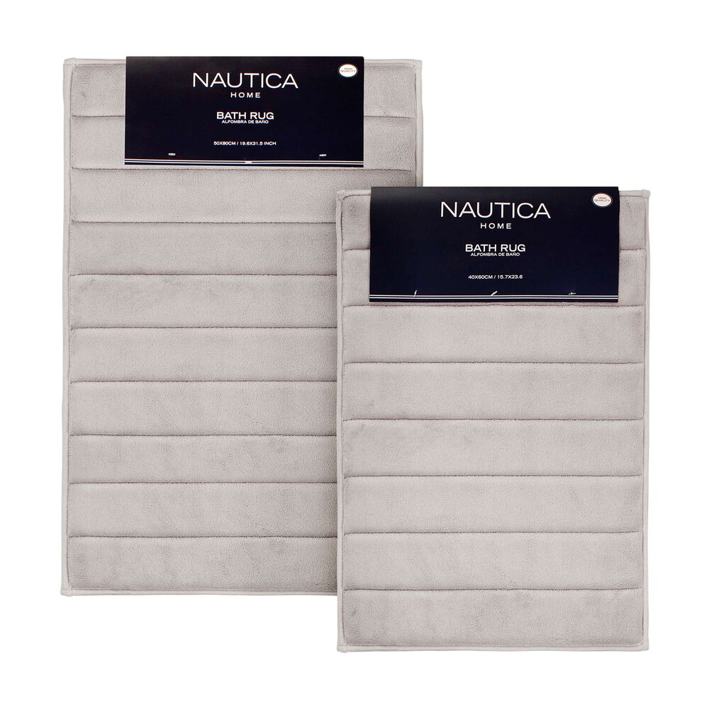 Pack 2 Alfombras De Ba&ntilde;o Ultra Suave Nautica 40x60cm + 50x80cm Gris image number 0.0