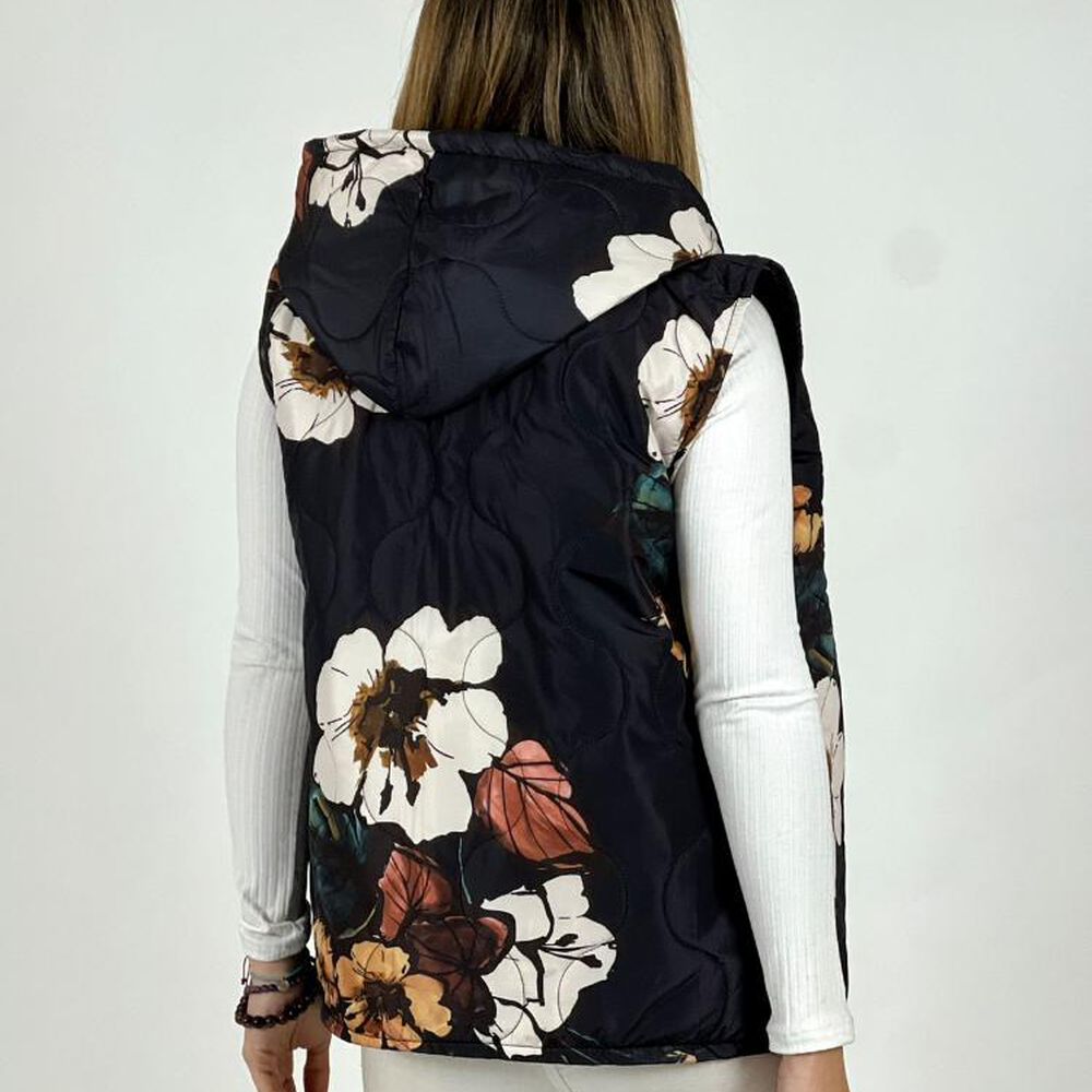 Parka Italiana Corta Estampado Flores image number 14.0