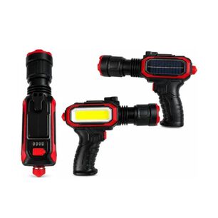 Linterna Solar Recargable Tipo Pistola Led Multiusos Camping Exterior
