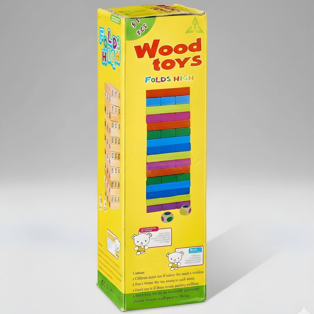 Jenga Juego De Mesa 48 Piezas Multicolor Madera Original image number 7.0