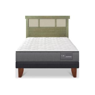 Cama Europea Cic Anatomic / 1.5 Plazas / Base Normal + Respaldo