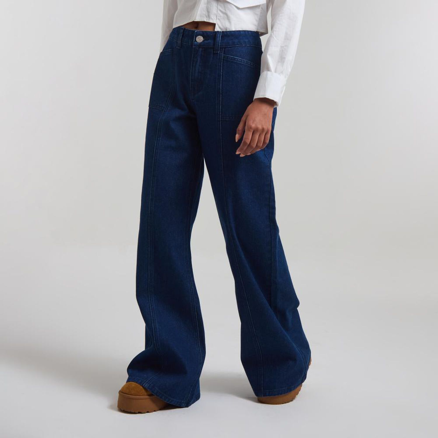 Jeans Tiro Medio Palazzo Mujer Freedom image number 2.0