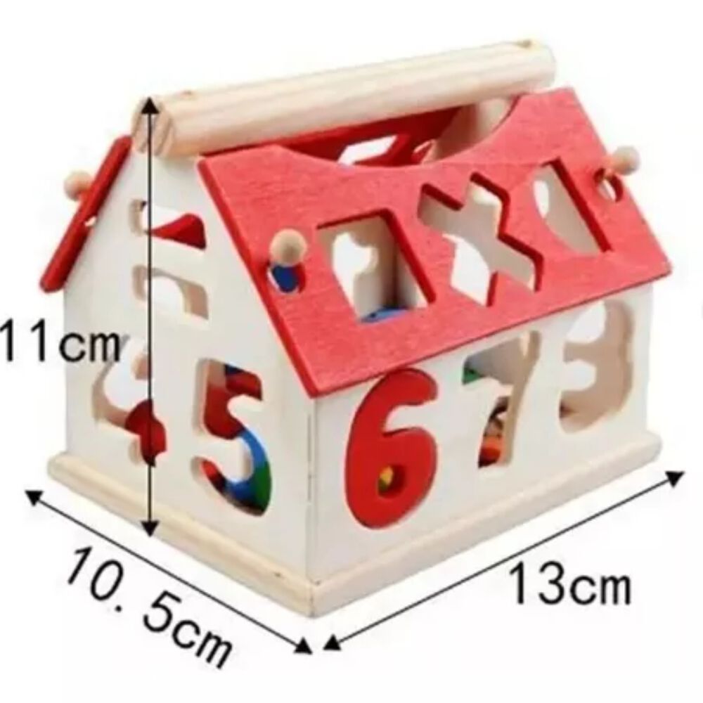 Casa De Encaje De Madera Números Juego Didáctico Para Niños image number 2.0