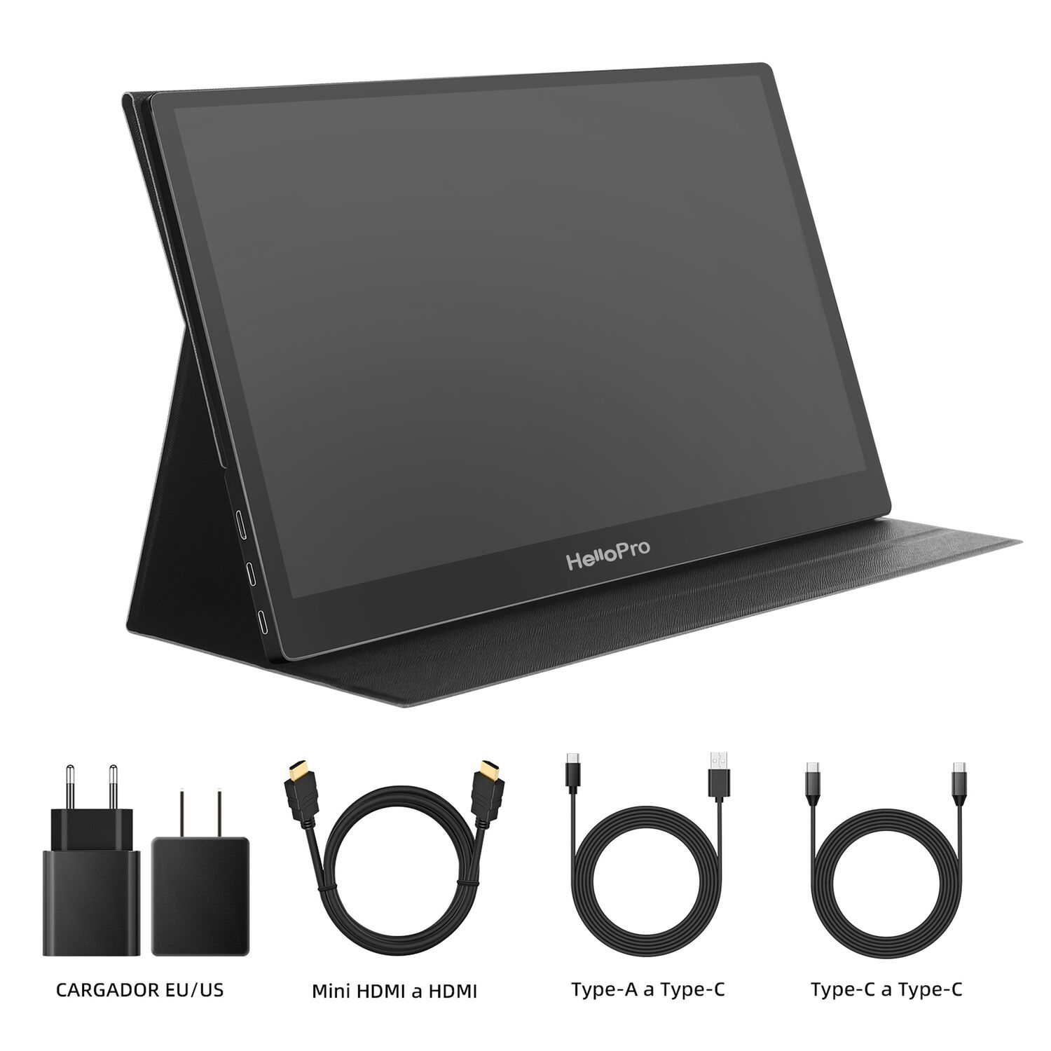 Monitor Portatil 15.6" Fhd, Ips + Funda Con Soporte/ Hello M1 image number 1.0
