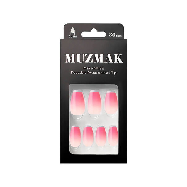 Muzmak - U&ntilde;as Press On Bare Pink Coffin 36 U.