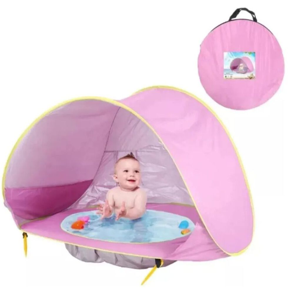 Carpa Ni&ntilde;os Piscina Plegable Playa Verano Color Rosa image number 4.0