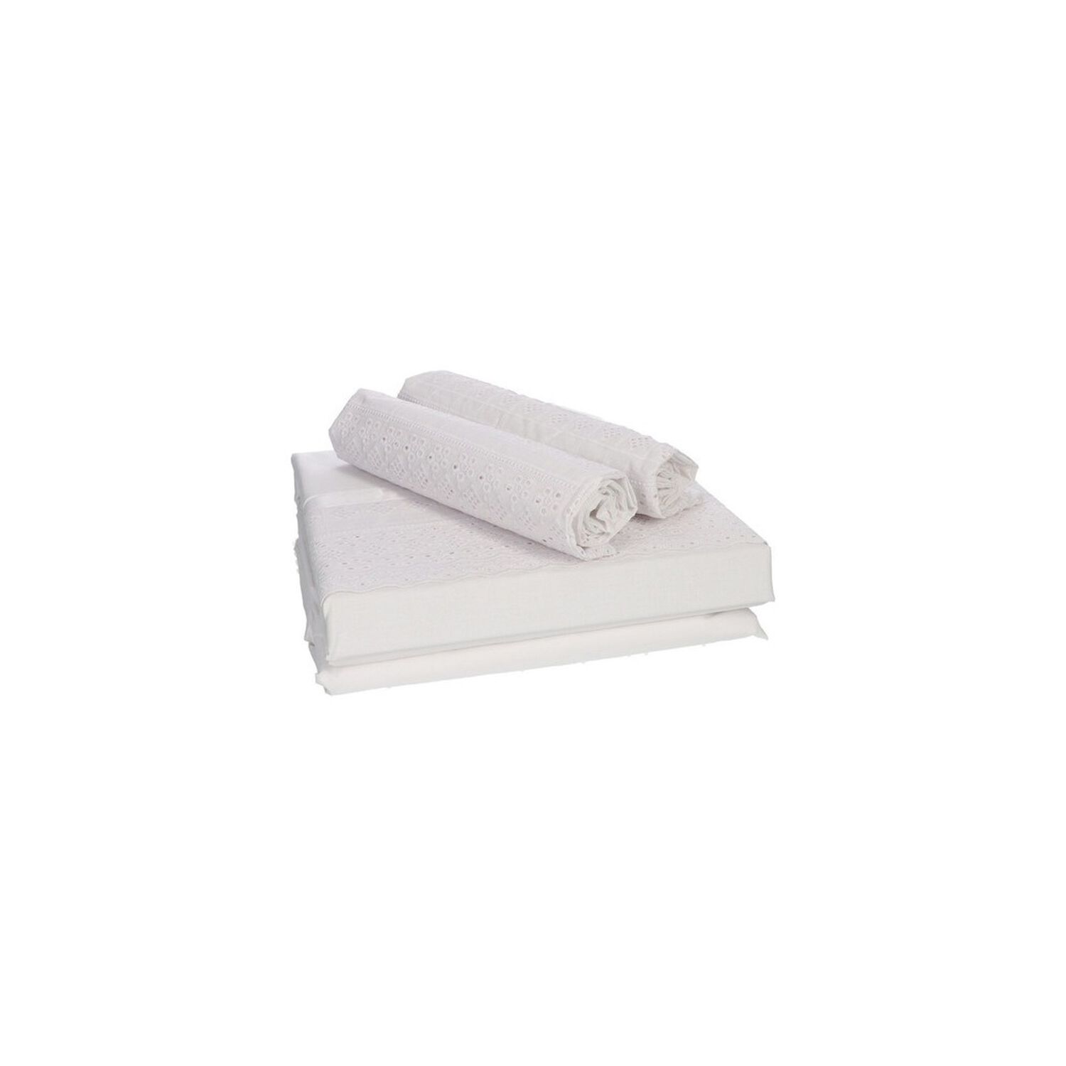 Sabana Andes 144 Hilos Broderie Blanco 2 Plaza image number 2.0