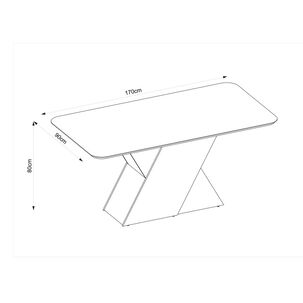 Juego De Comedor Vekkahome Rubi / 6 Sillas