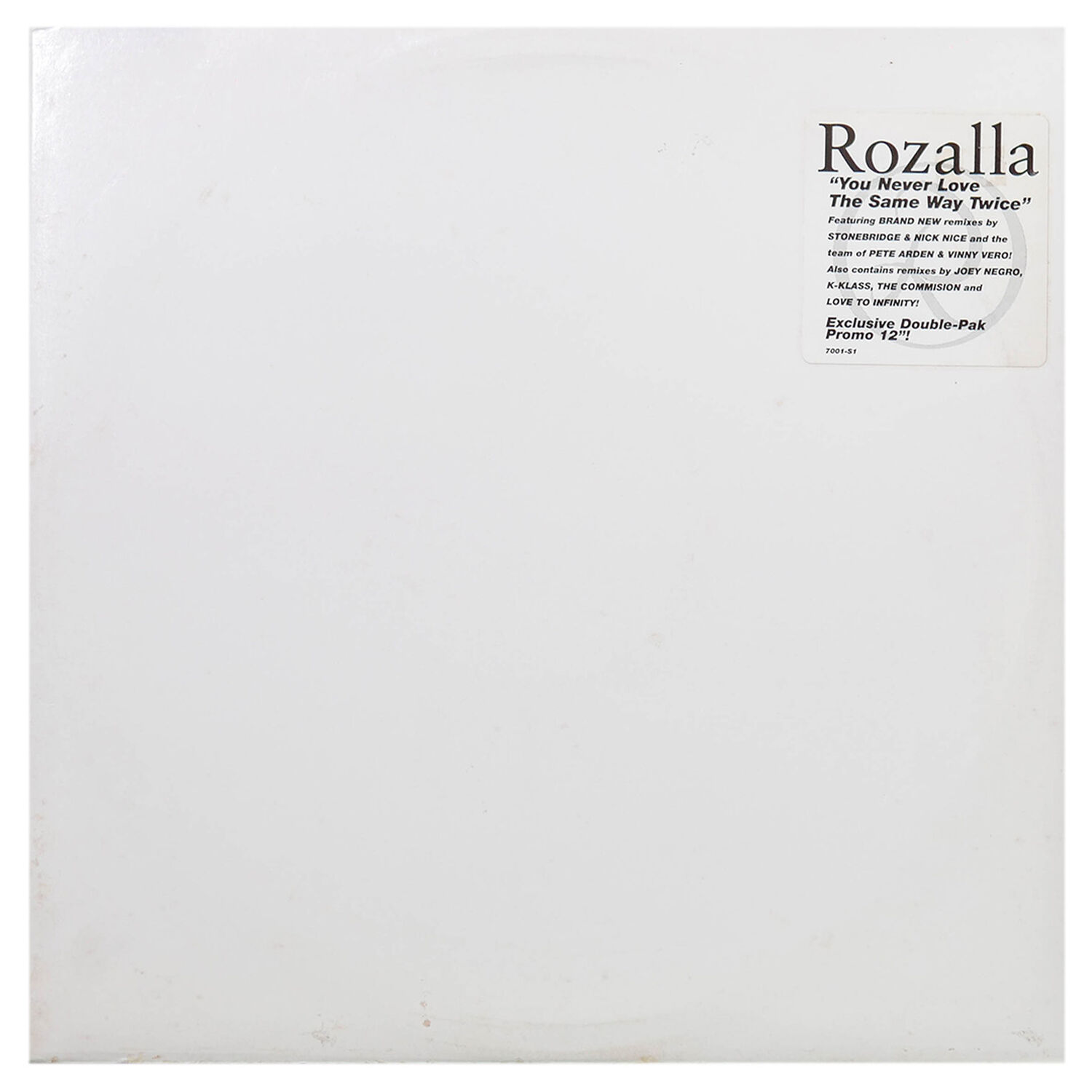 Rozalla - You Never Love The Same Way Twice (2 Lp) | 12" Maxi Single Usado image number 0.0