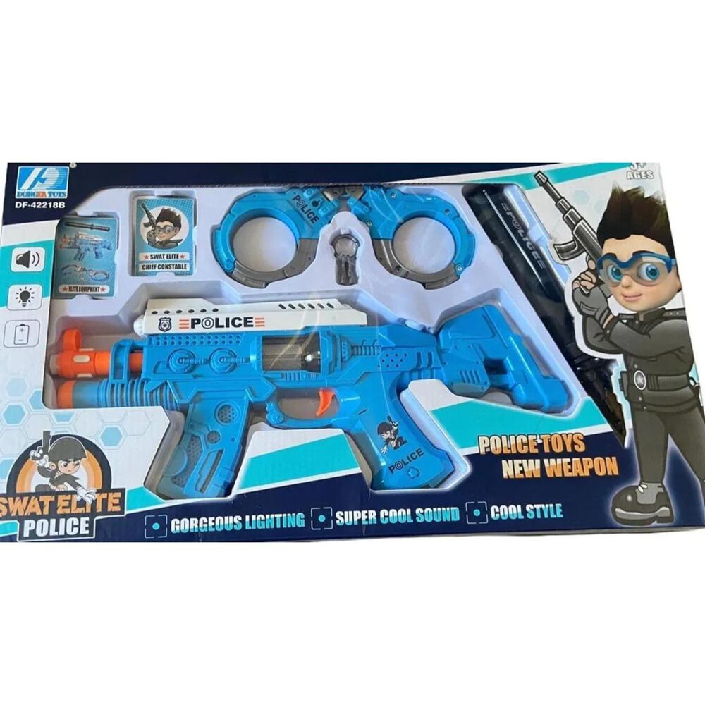 Juguete Set De Policia Luces Y Sonidos 3 En 1 Infantil image number 6.0