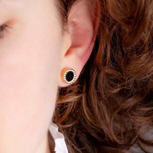 Aros Jason Hyde Negro Mujer