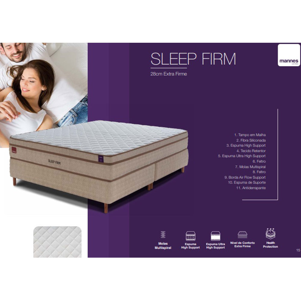 Cama Europea Mannes Sleep Firm / 2 Plazas / Base Dividida image number 5.0