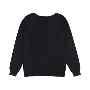 Sweater Lurex Manga Larga Cuello Redondo Mujer Kimera